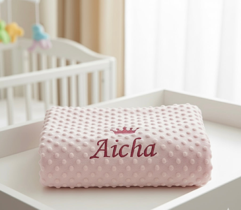 Couverture bébé avec broderie personnalisée