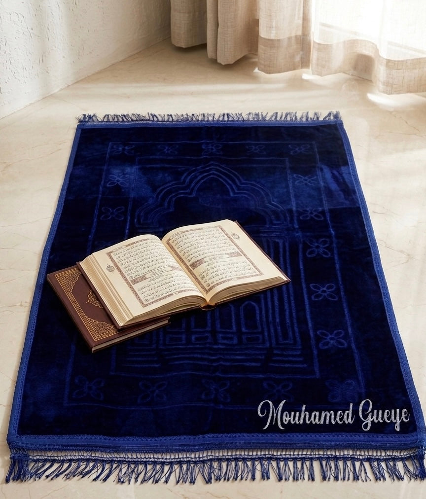 Tapis de prière bleu