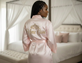 Peignoir rose poudré personalise