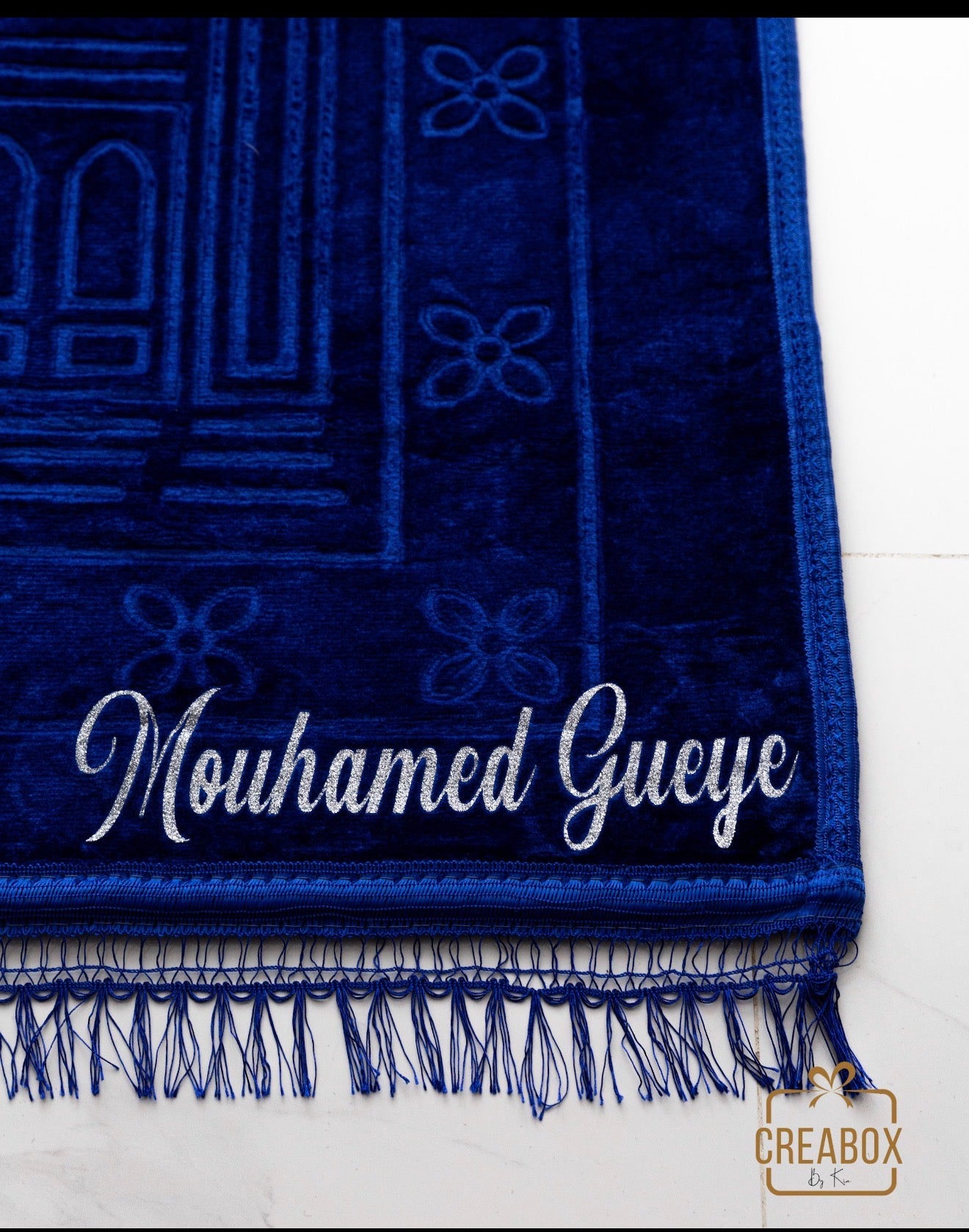 Tapis de prière bleu