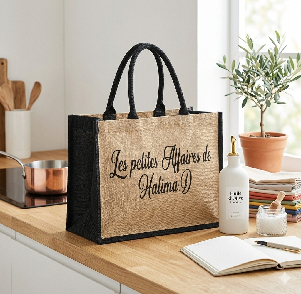Tote bag en jute personnalisée