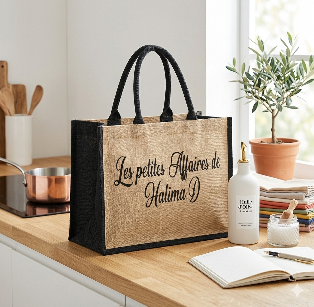 Tote bag en jute personnalisée